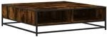 vidaXL Couchtisch R&auml;uchereiche 100x100x30 cm Holzwerkstoff und Metall 848776
