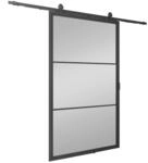 inova Loft Glasschiebet&uuml;r 900 x 2150 mm 3 Felder Grauglas Komplettset aus...
