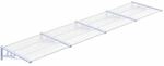 vidaXL T&uuml;rvordach Grau und Transparent 396x90 cm Polycarbonat 153696