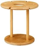 Relaxdays Weinglashalter Bambus Natur F&uuml;r 6 Gl&auml;ser 25 cm x 25 cm 770 g