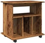 vidaXL Rollcontainer Altholz-Optik 60x45x60 cm Holzwerkstoff 856662