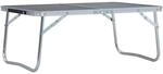 vidaXL Klappbarer Campingtisch Grau Aluminium 60 x 40 cm 48187