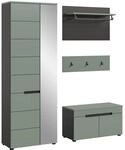 Inn.Furn Garderoben-Set 4-teilig in Salbei und Grau 160 cm Cooper