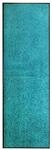 vidaXL Fu&szlig;matte Waschbar Cyan 60x180 cm 323459