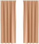 vidaXL Verdunkelungs-Vorh&auml;nge mit Ringen Hellbraun Polyester 4107482
