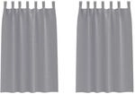 vidaXL Verdunkelungs-Vorh&auml;nge mit Ringen Hellgrau Polyester 4107564