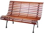 PROREGAL Gartenbank HxBxT 80x122x70cm Sitzbank Parkbank Holzbank 2-Sitzer...