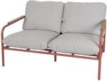 MCW Aluminium-Gartenbank O11 Outdoor 2-Sitzer Sofa 125cm Terrakotta Polster...