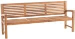 DELUKE Gartenbank Teakbank DAGAD Holz Teak 220x59x92cm Holzbank 220cm Bank Mit...