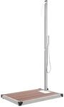 vidaXL Gartendusche mit Brauner Bodenplatte 225 cm Edelstahl 3070780