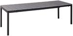 Beliani Gartentisch TOFANE Grau Schwarz 198x90x77