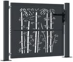 vidaXL Gartentor Anthrazit 105x105 cm Stahl Bambus-Design 153179