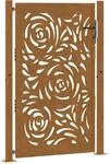vidaXL Gartentor 105 x 155 cm Verwitterungsstahl Flammendesign 4100996