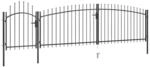 vidaXL Gartentor mit Speerspitzen 5x1,75 m Schwarz 146323