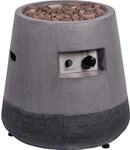 Dobar Outdoor-Feuerschale mit Gasflamme Stellar &Oslash; 50 cm Grau