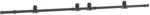 vidaXL Schiebet&uuml;rbeschlag-Set 305 cm Stahl Schwarz 3295787