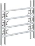Relaxdays Fenstergitter Stahl Grau Ausziehbar Einbruchschutz 60 cm x 70-105 cm