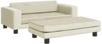 vidaXL Kindersofa mit Hocker Creme 100x50x30 cm Samt 3196413