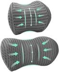 vidaXL Kopfkissen mit Kissen Verstellbar 2-Tlg Grau 4D Mesh 42012713