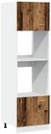 vidaXL Mikrowellenschrank Lyon Altholz-Optik 60x57x207 cm Holzwerkstoff 856128