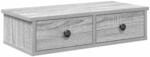 vidaXL Wandregal mit Schubladen Grau Sonoma 60x28x15 cm Holzwerkstoff 859946