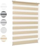 Sekey Doppelrollo Klemmfix ohne Bohren f&uuml;r Fenster Blickdicht 95x130cm...