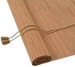 vidaXL Rollo mit Vorh&auml;ngen Braun 150 x 160 cm Bambus 42006860