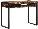 vidaXL Schreibtisch Mehrfarbig 100x50x75 cm Massivholz Altholz 4015932