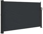furnicato Seitenmarkise Ausziehbar Schwarz 120x600 cm