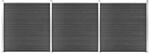 vidaXL Zaunelement Set WPC 526x186 cm Schwarz 3070430
