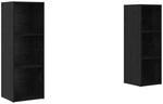 vidaXL TV-Schrank-Set 2-Tlg Schwarz Eichen-Optik 107 x 35 x 37 cm 3393547