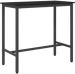 vidaXL Tisch Schwarz Eichen-Optik 100 x 50 x 90,5 cm 873732