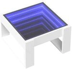 vidaXL Couchtisch mit Infinity-LED Wei&szlig; 50x53x30 cm 847623