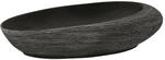 vidaXL Aufsatzwaschbecken Grau und Schwarz Oval 59x40x14 cm Keramik 155091