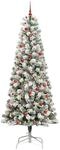 vidaXL K&uuml;nstlicher Klappbarer Weihnachtsbaum Gr&uuml;n und Wei&szlig; 240 cm 3395613