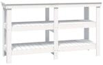 vidaXL Werkbank Wei&szlig; 142,5x50x80 cm Massivholz Kiefer 823650