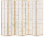 Homestyle4u Paravent Raumteiler 6-teilig Shoji Bambusmuster Trennwand Sichtschutz 267
