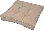 Beautissu Flair Loungekissen Outdoor Sitz 50x50x10cm Natur