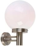 QAZQA Moderne Au&szlig;enwandleuchte Stahl Edelstahl IP44 Sfera
