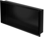 LuxeBath Wandnische aus Edelstahl 60x30x10 cm Schwarz Duschnische Einbauregal