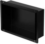 LuxeBath Wandnische Edelstahl 20x30x10cm Schwarz Duschnische Randlos Einbauregal