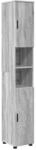 vidaXL Badezimmerschrank mit Speicher Graues Sonoma 30 x 35 x 192 cm 883340