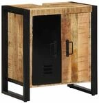 vidaXL Badezimmerschrank Braun 55 x 35 x 60 cm Massivholz Mango 4013603