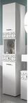 Inn.Furn Badezimmer Hochschrank in Wei&szlig; Hochglanz 35 x 187 cm Relief