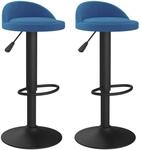 vidaXL Barhocker 2 Stk Blau Samt 333605