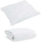 vidaXL Winterbettdecke mit Kissen 2-Tlg Wei&szlig; Daunenfeder 3376291