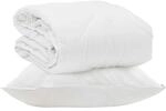 vidaXL Sommerdecke mit Kissen 2-Tlg Wei&szlig; Mikrofaser 3376452