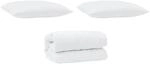 vidaXL Bettdecken Set 3-Tlg Wei&szlig; Mikrofaser und Daunenfedern 3378040