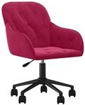 vidaXL B&uuml;rostuhl Drehbar Weinrot Samt 344872
