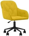 vidaXL B&uuml;rostuhl Drehbar Gelb Samt 344874